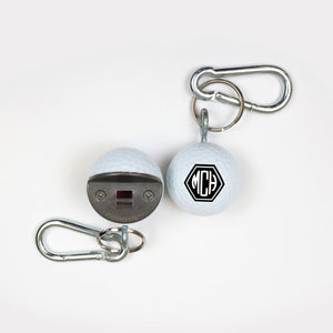 Golf Bottle Opener with Hexagon Monogram Design