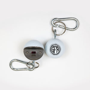 Golf Bottle Opener with Circle Layers Monogram Design