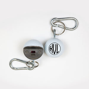 Golf Bottle Opener with Circle Monogram Design