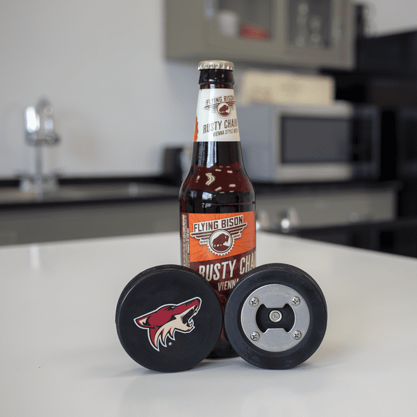 Arizona Coyotes  Bottle Opener made from a Real Hockey Puck