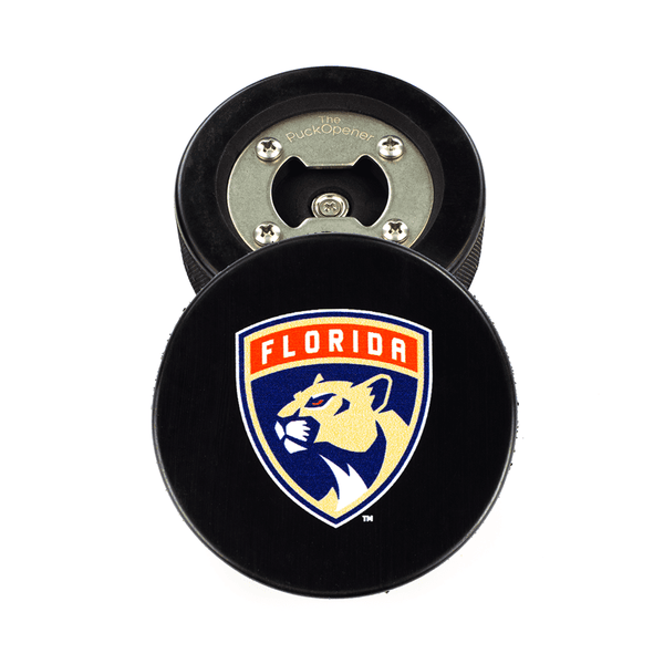 Florida Panthers  Bottle Opener made from a Real Hockey Puck