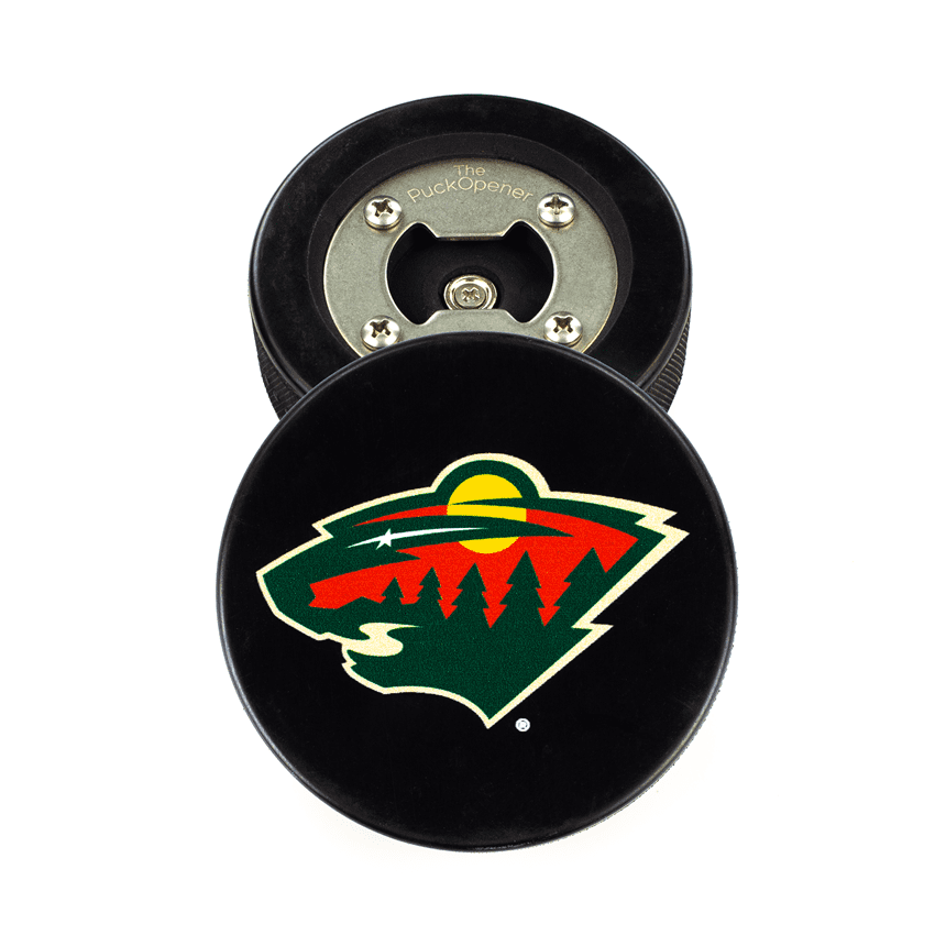 Minnesota Wild | Bottle Opener made from a Real Hockey Puck | Wild