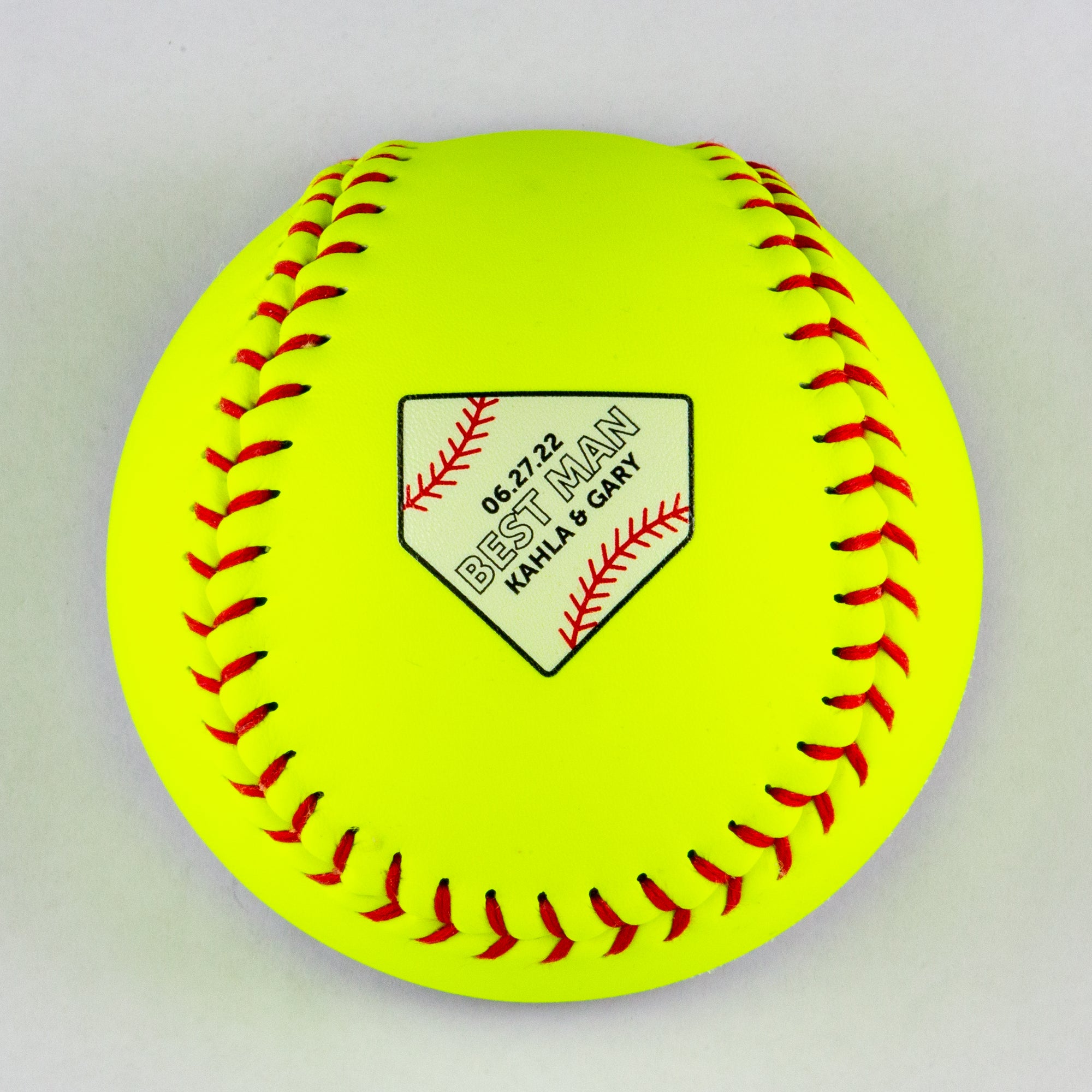 Homeplate Couple Names & Wedding Party Role, The Softball Opener