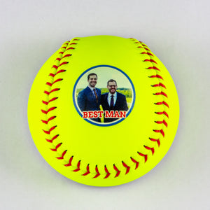 Softball Opener with Circle Photo Design