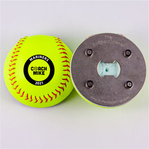 Softball Opener with Outline Circle Coach Design
