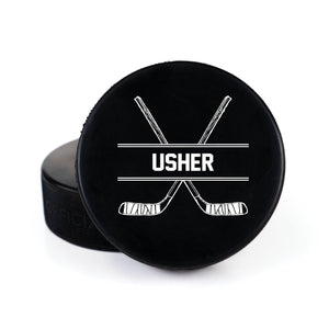 Printed Hockey Puck with Usher Design
