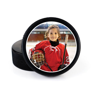 Printed Hockey Puck with Photo Design