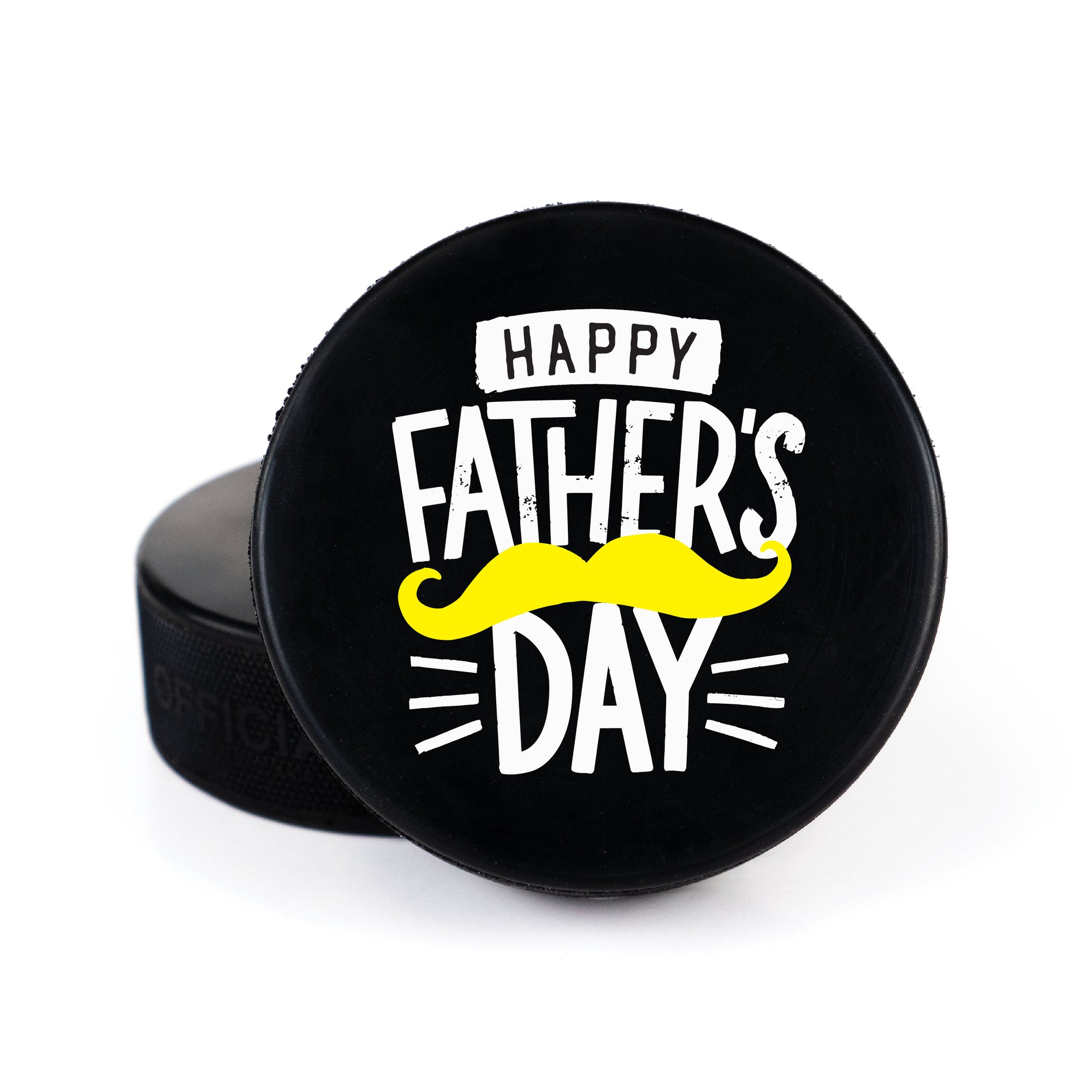 Printed Puck with Happy Father's Day Design
