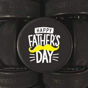 Printed Puck with Happy Father's Day Design