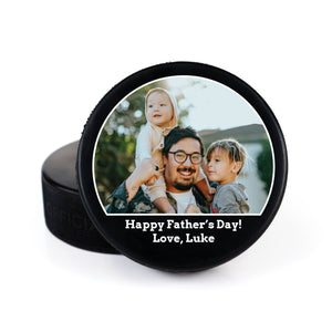 Printed Puck with Half Photo Design