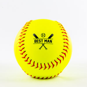 Printed Softball with Best Man Design