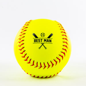 Printed Softball with Best Man Design