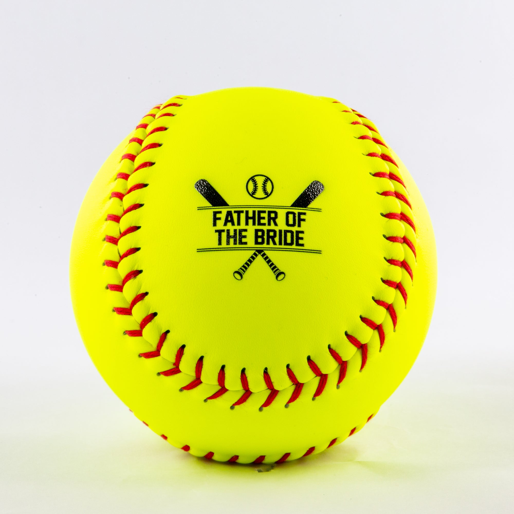 Printed Softball with Father of the Bride Design