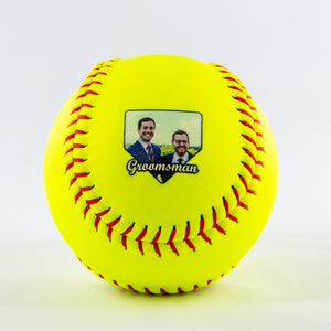 Printed Softball with Home Plate Design