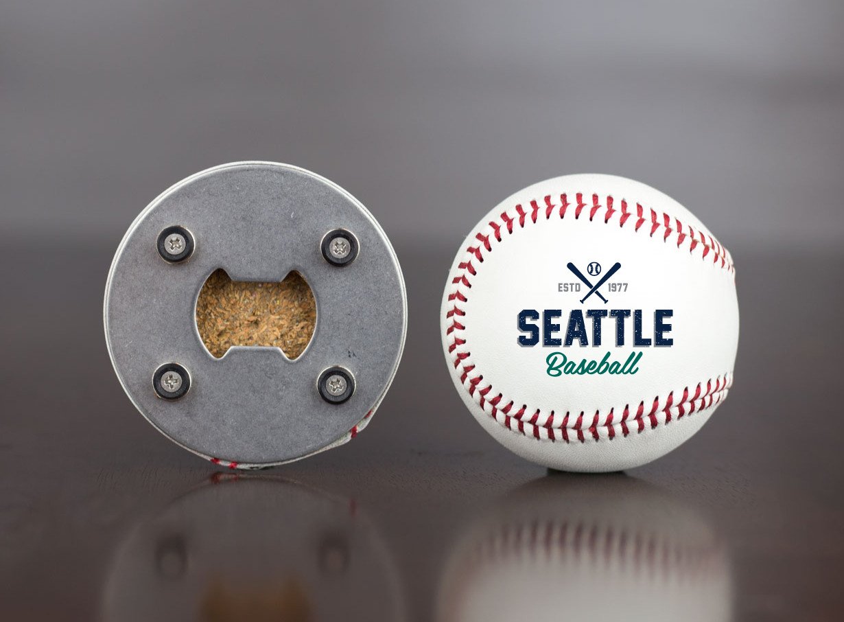 Seattle Baseball Bottle Opener