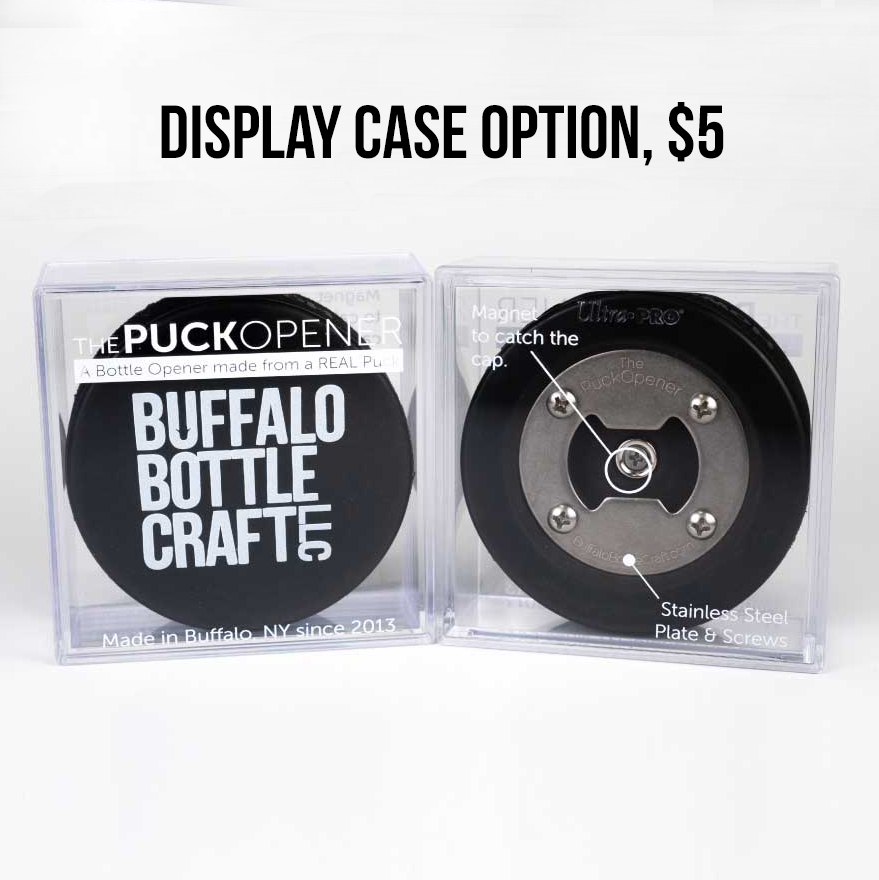 Hockey Puck Bottle Opener, Super Dad Photo