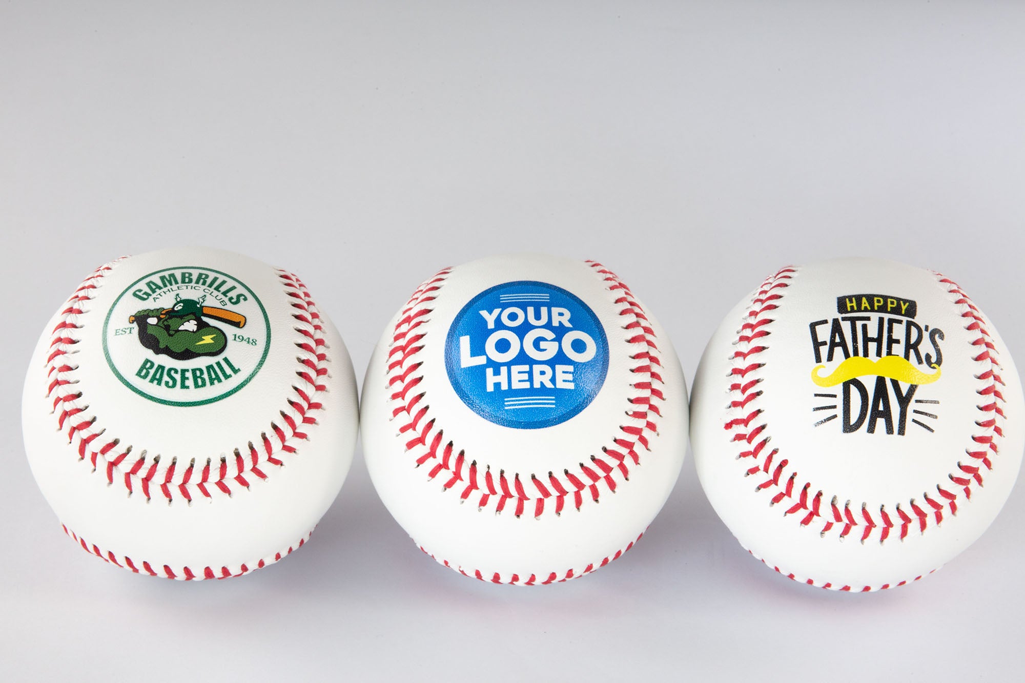 Printed Baseball with Custom Printed Logo