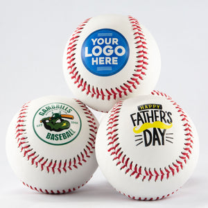 Three Printed Baseballs Stacked