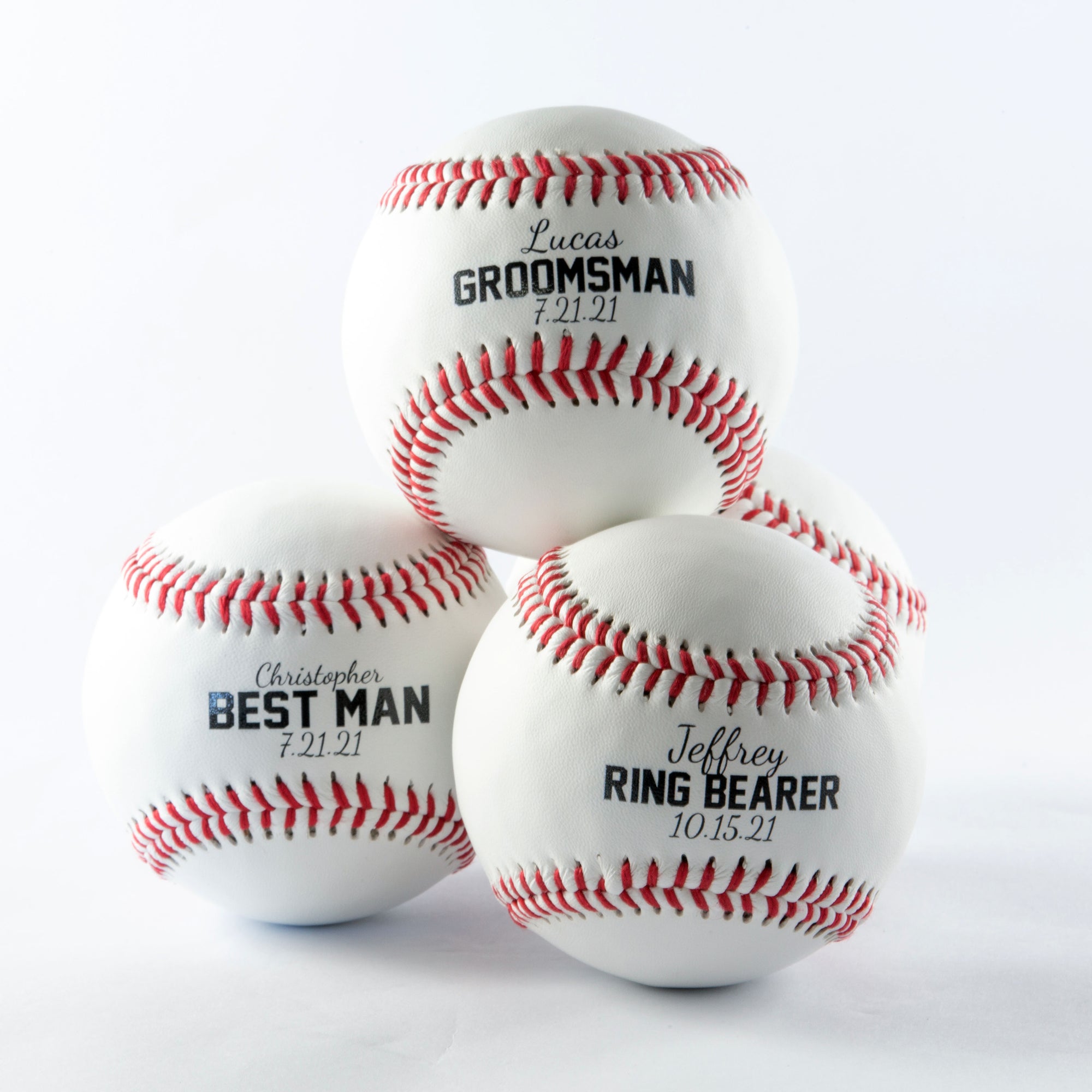 Wedding Party Gifts, Printed Baseball Between Laces